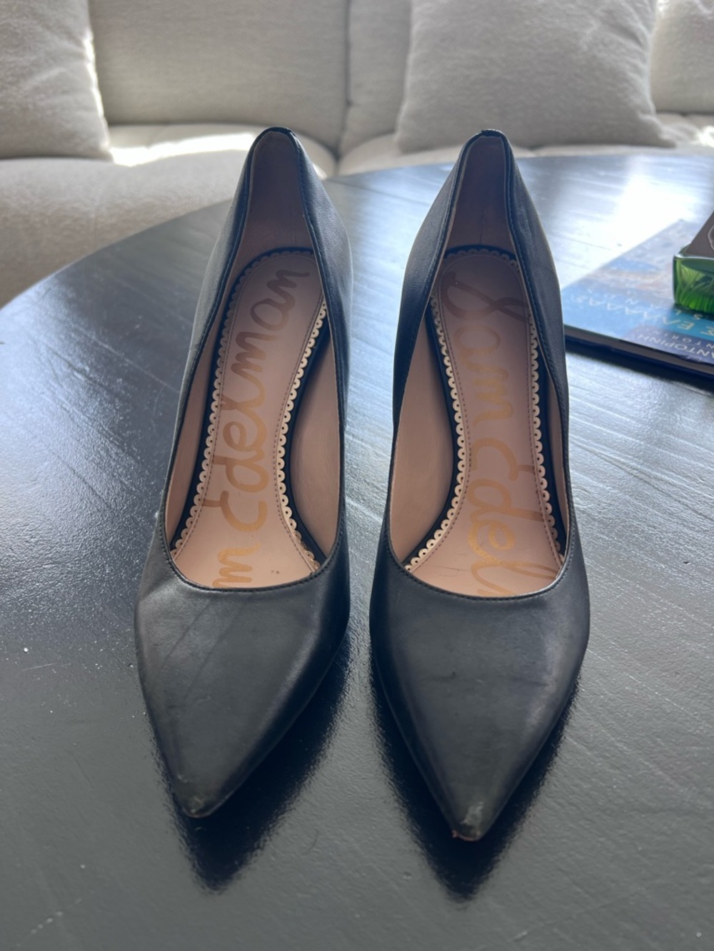 Sam Edelman Black Pointed-Toe Stiletto Pumps - Picture 2 of 6